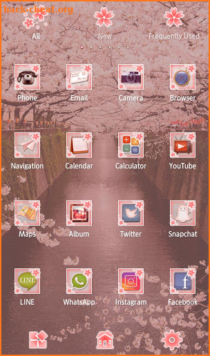 Wallpaper Sakura Arch Theme screenshot