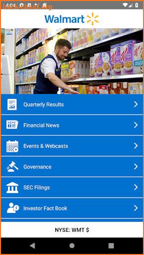 Walmart Investors screenshot