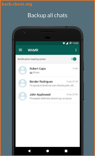 WAMR - Recover deleted messages & status download screenshot