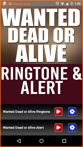 Wanted Dead Or Alive Ringtone screenshot