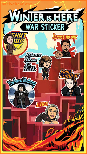 War Chat Sticker for GOT screenshot