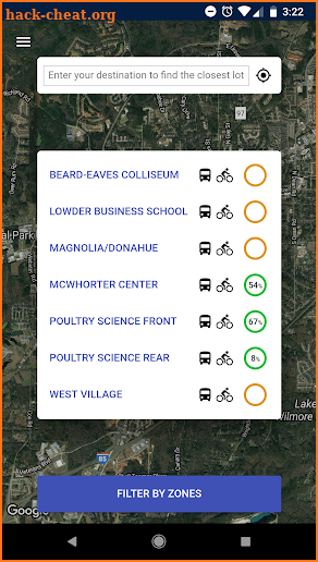 War Eagle Parking - Auburn parking status screenshot