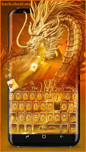 War gold dragon keyboard theme screenshot