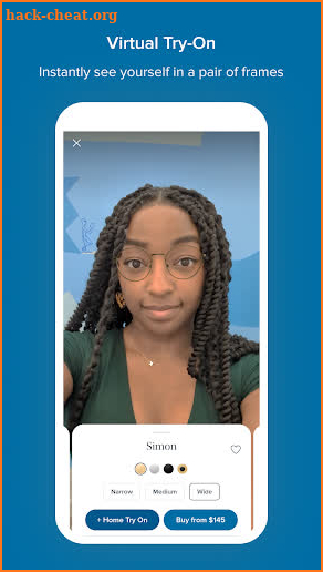 Warby Parker screenshot