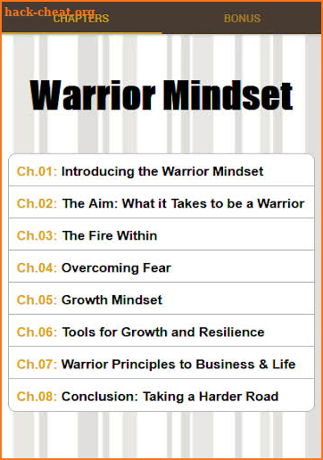 Warrior Mindset screenshot