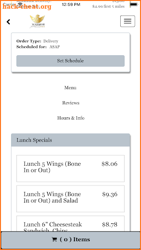 Warrior Xpress Restaurant Delivery screenshot