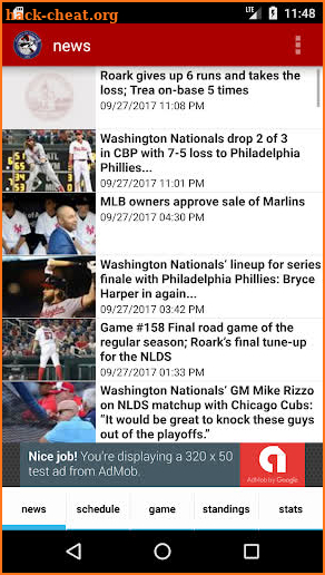 Washington Baseball Nationals Edition screenshot