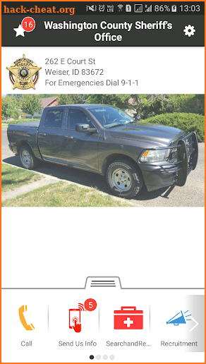 Washington County SO (ID) screenshot