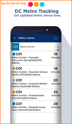 Washington DC Transit App screenshot