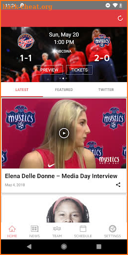 Washington Mystics Mobile screenshot