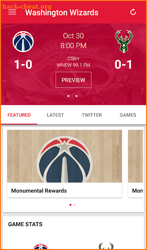 Washington Wizards Mobile screenshot