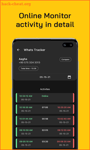 Waster : Online Tracker, Last seen notification screenshot