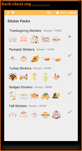 WAsticker Thanksgiving screenshot