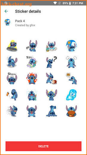 WAStickerApps - Cute Blue Koala Stitch Stickers screenshot