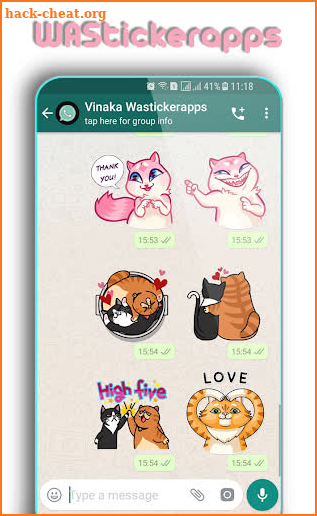 WAStickerApps: Cute Cats Sticker screenshot