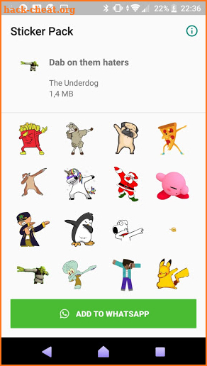 WAStickerApps Dabbing Stickers screenshot