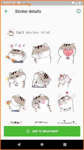 WAStickerApps Fat Cat Stickers screenshot