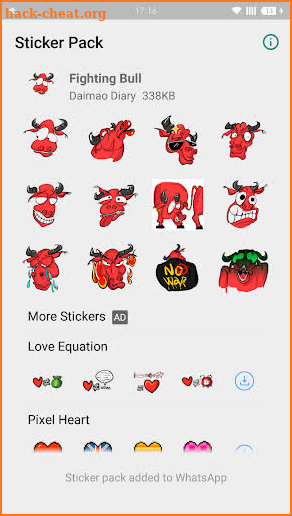 WAStickerapps - Fighting Bull screenshot