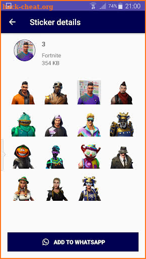 WAStickerApps For Fortnite - Stickers For WhatsApp screenshot