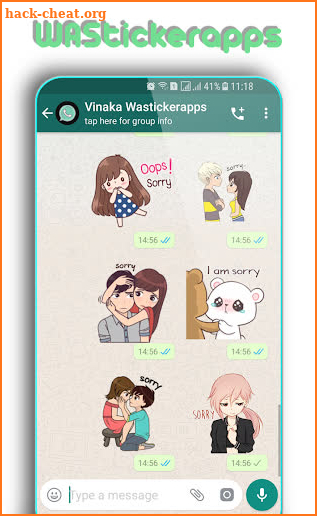 WAStickerApps: I am Sorry Stickers screenshot