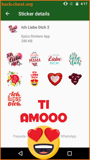 WAstickerApps I love you Stickers screenshot