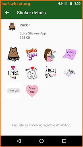 WAstickerApps I Miss You Love Stickers screenshot