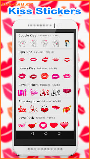 WAStickerApps kiss love screenshot