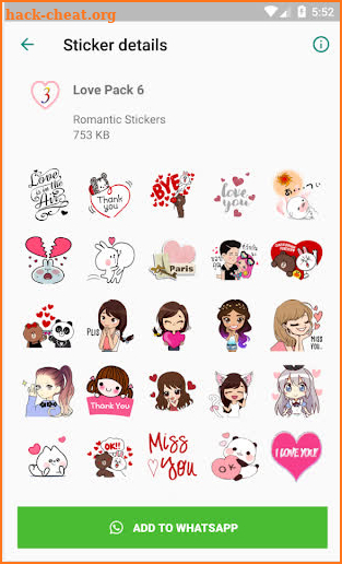 😍 WAStickerapps - Love Emoji - Whatsapp Stickers screenshot