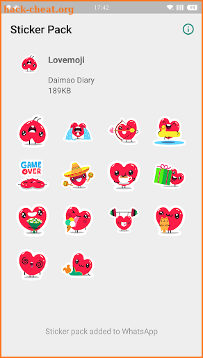 WAStickerApps - Lovemoji screenshot