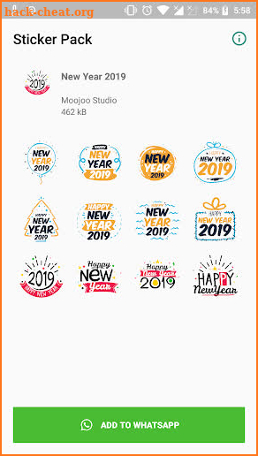 WAStickerApps New Year 2019 screenshot