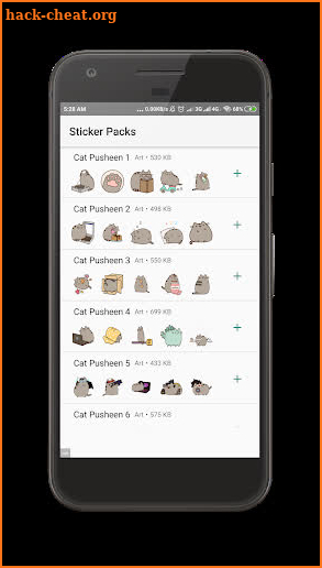 WAStickerApps - Pusheen Cat Sticker for Chat screenshot