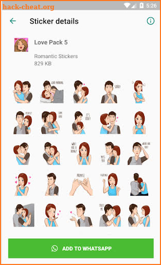 💕 WAStickerapps - Romantic Stickers for Whatsapp screenshot