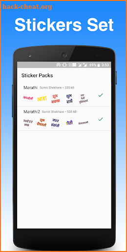 WaStickers - Marathi Text Stickers screenshot
