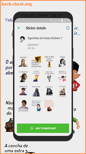 WAStickersapp figurinhas de frases diversas screenshot