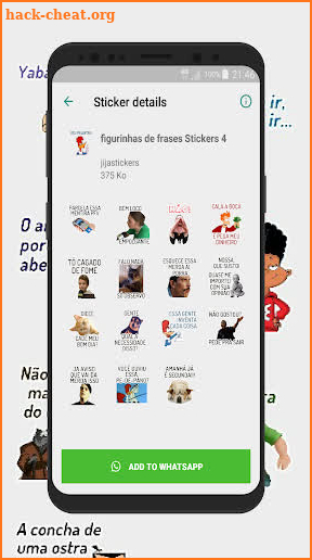 WAStickersapp figurinhas de frases diversas screenshot