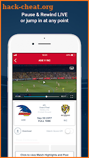 Watch AFL screenshot