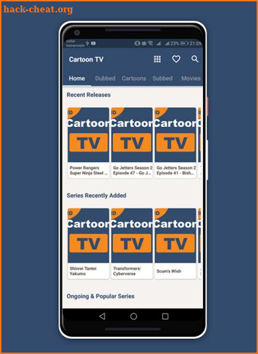 Watch cartoon online tv screenshot