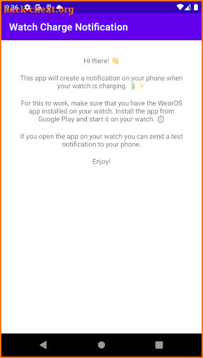 Watch Charging Notification screenshot