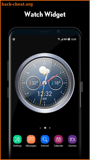 Watch style weather widget & forecast screenshot