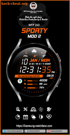 WatchFace WFP 243 Sporty MOD2 screenshot