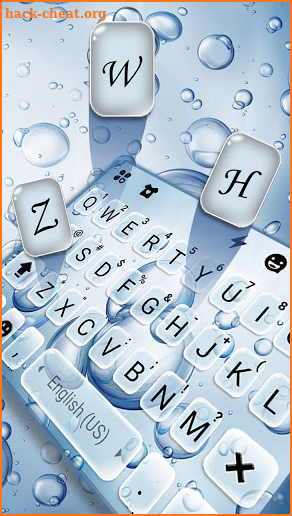 Water Bubbles Keyboard Background screenshot