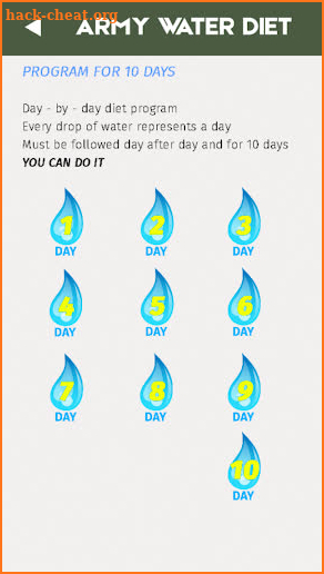 Water diet army screenshot