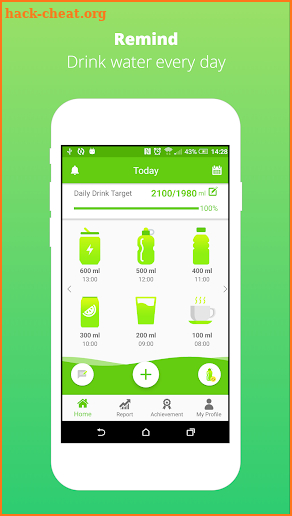 Water Drink Reminder Free – Water Tracker & Alarm screenshot