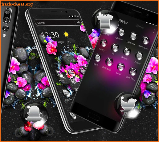 Water drop flower theme screenshot