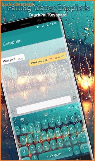 Water Droplets Keyboard Theme screenshot