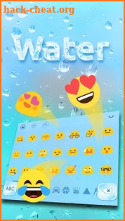 Water Glass Raindrop Keyboard Theme screenshot