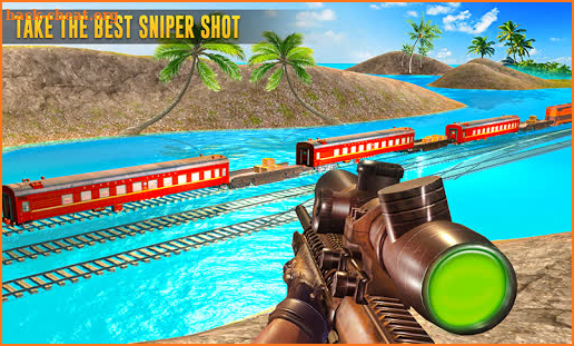 Water Train Shooting Games FPS Sniper Shooter Game screenshot