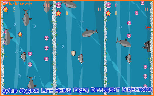 Water World Fish Escape Submarine Shark Fishes 2D screenshot