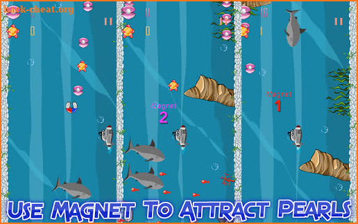 Water World Fish Escape Submarine Shark Fishes 2D screenshot