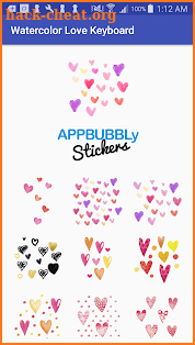 Watercolor Love Heart Keyboard Stickers for Gboard screenshot